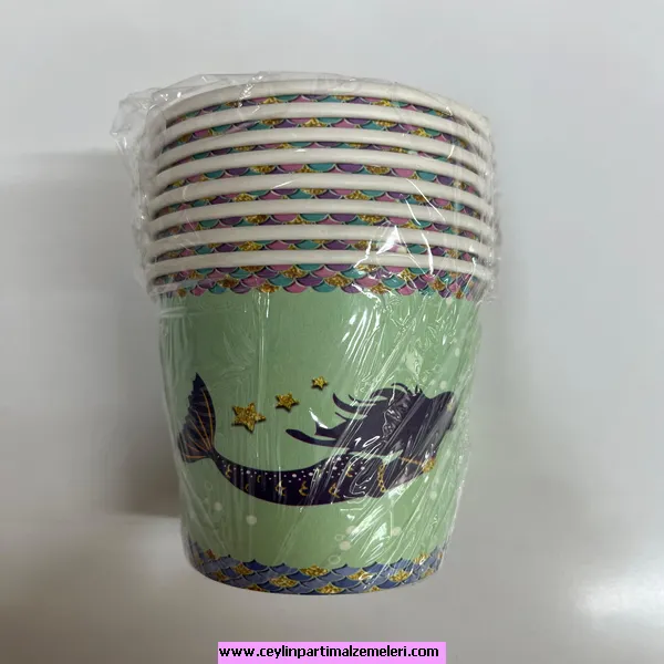 Deniz Kızı Temalı Karton Bardak 